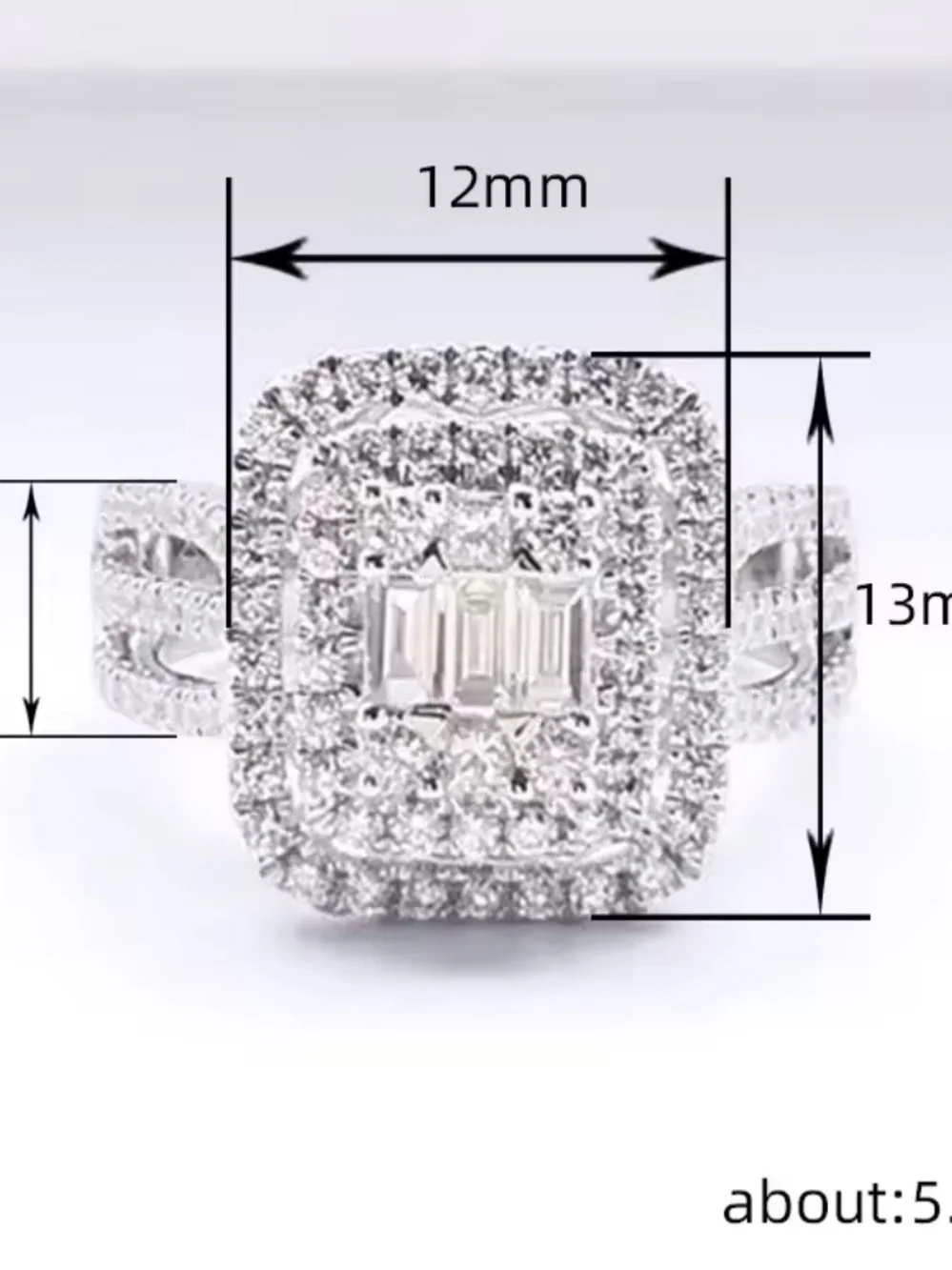 Pink Nail & Silver Halo Diamond Cluster Ring - Women Jewelry